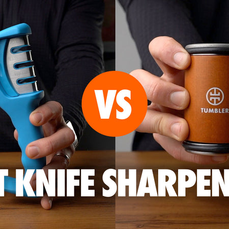 Tumbler Rolling Sharpener vs Gorilla Grip Pull Through Knife Sharpener: Which is the Best Choice for Home Chefs?