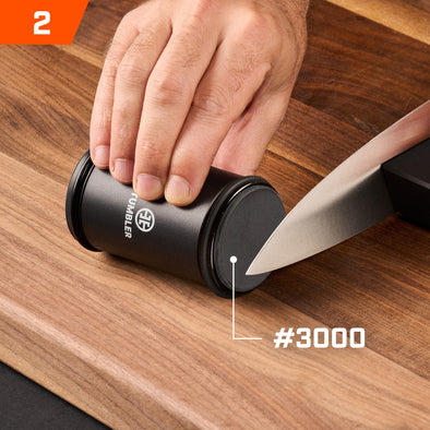 Refine with #3000 grit for a smoother, more even edge